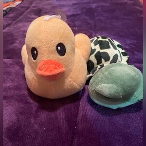 Adorable Duck and Turtle Stuffed Animal Set